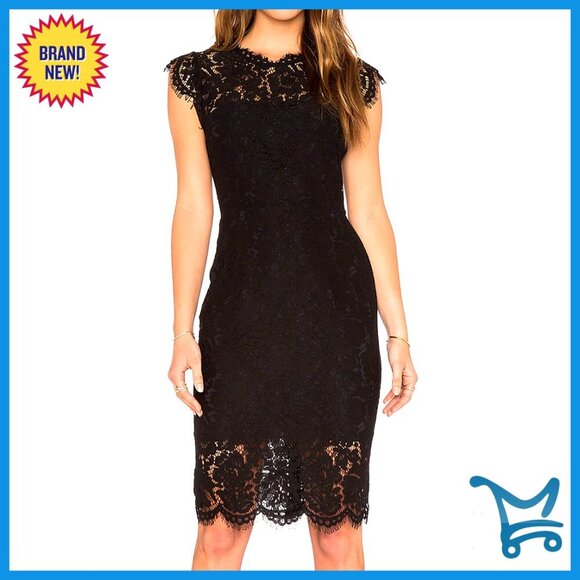 Dresses & Skirts - Sleeveless Lace Cocktail Dress Elegant Sheath Midi Party Formal Wear